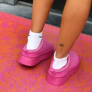 Plateau roze boots