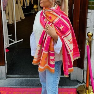 Oranje roze sjaal
