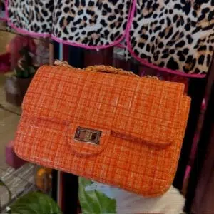 Oranje tweed tas